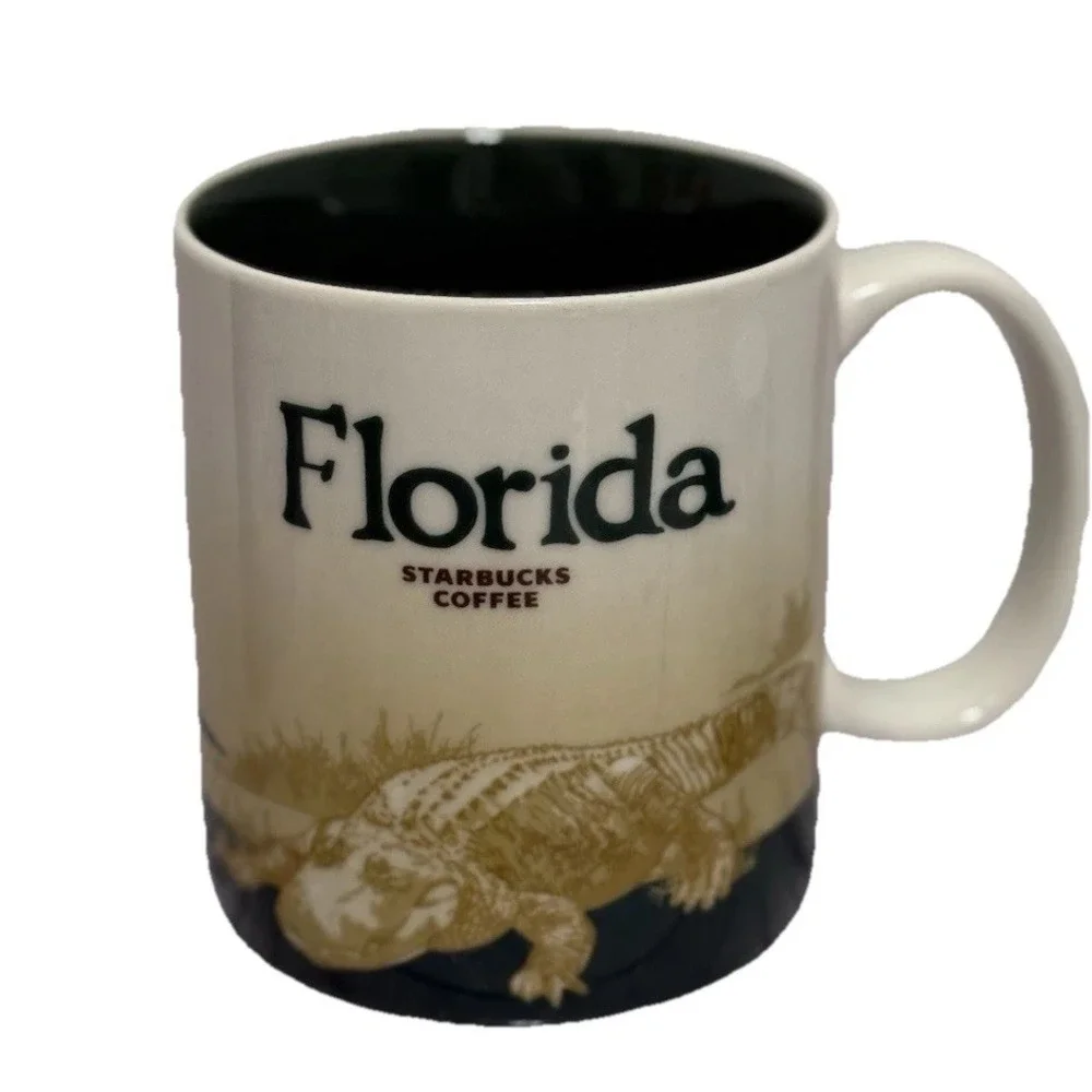 Starbucks 2009 Florida Global Collector Series State Coffee Mug Cup 16 Oz‎